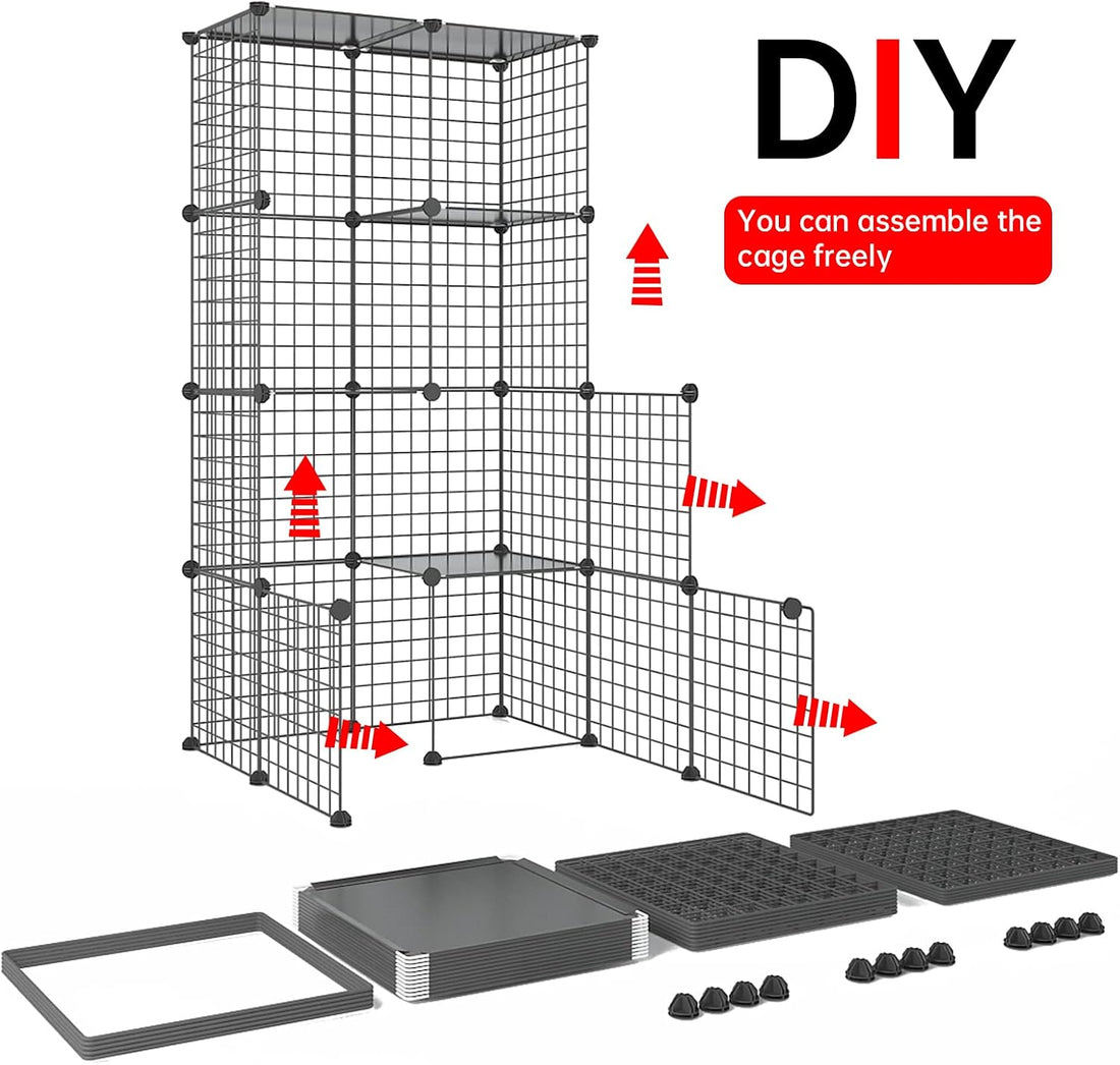 Oneluck 41 Inch Catio Outdoor Cat Enclosure with Super Large Enter