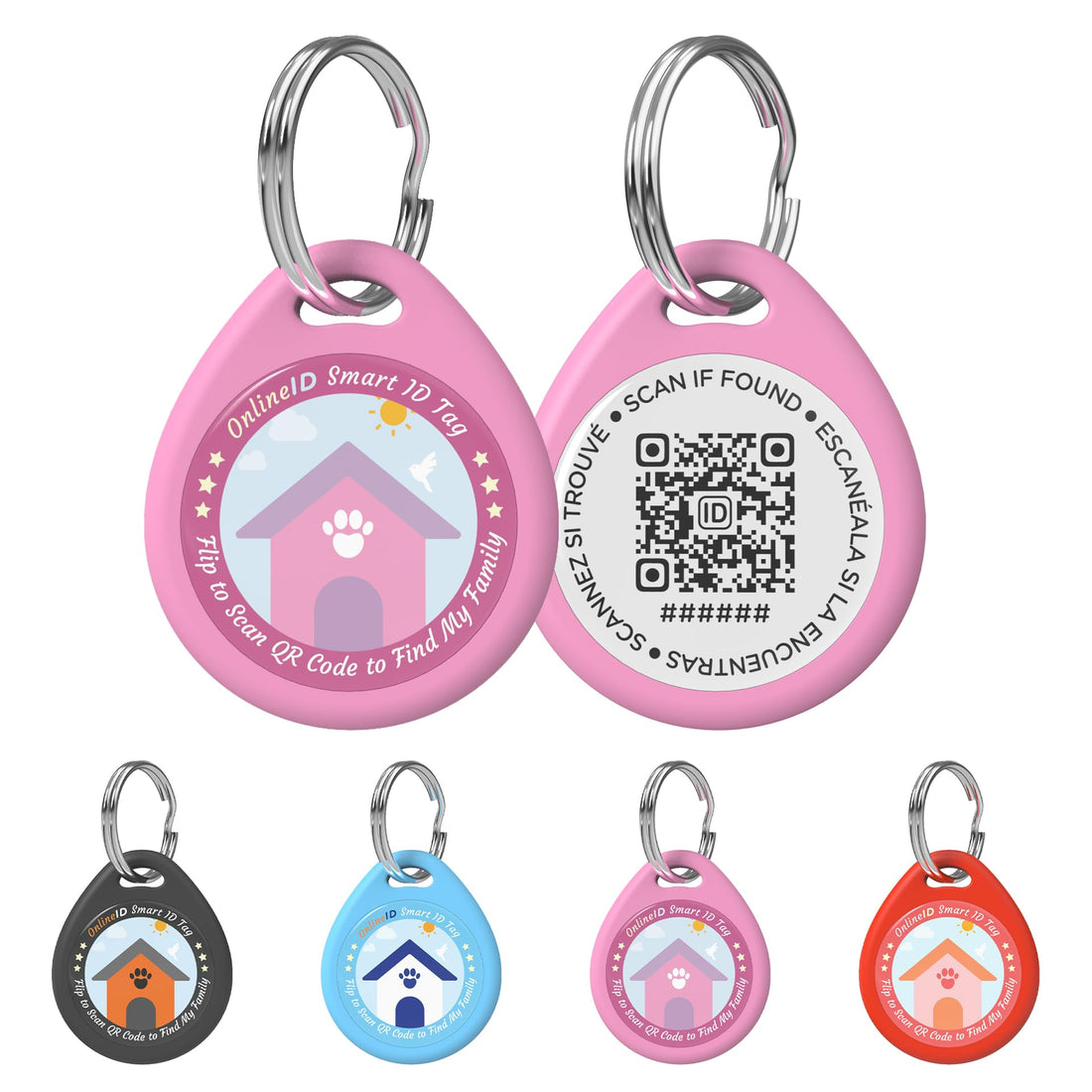 1 Pack Personalized Cat Tags,QR Code Pet ID Tags with Online Profile