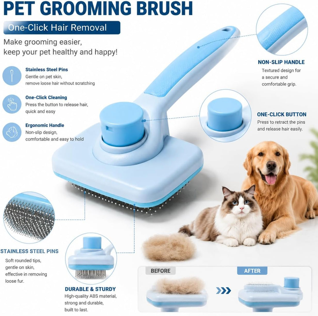 Deshedding Dog Brush for Shedding