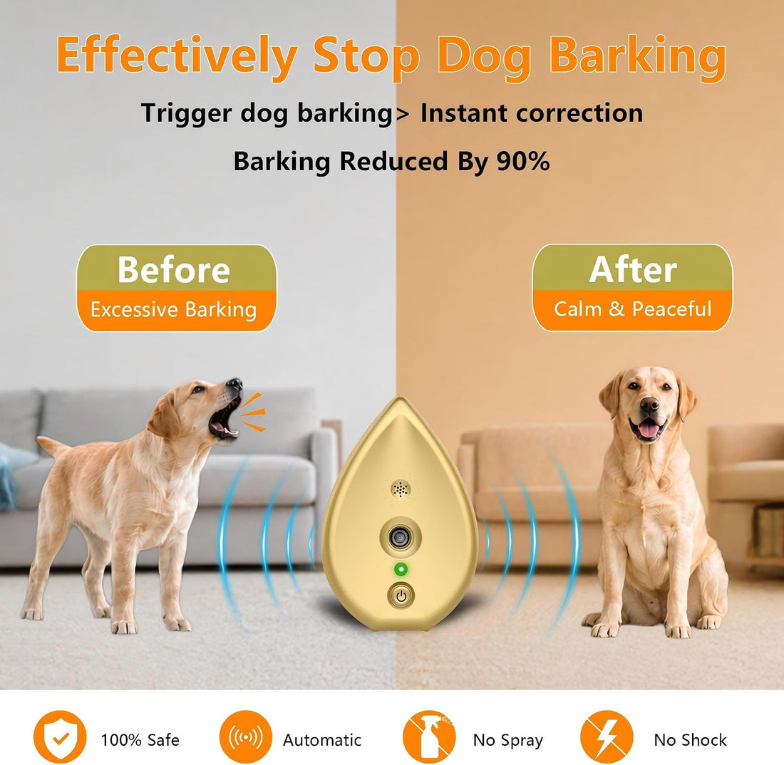 Ultrasonic Anti Barking Device for Dogs, Rechargeable Bark Box, 75ft