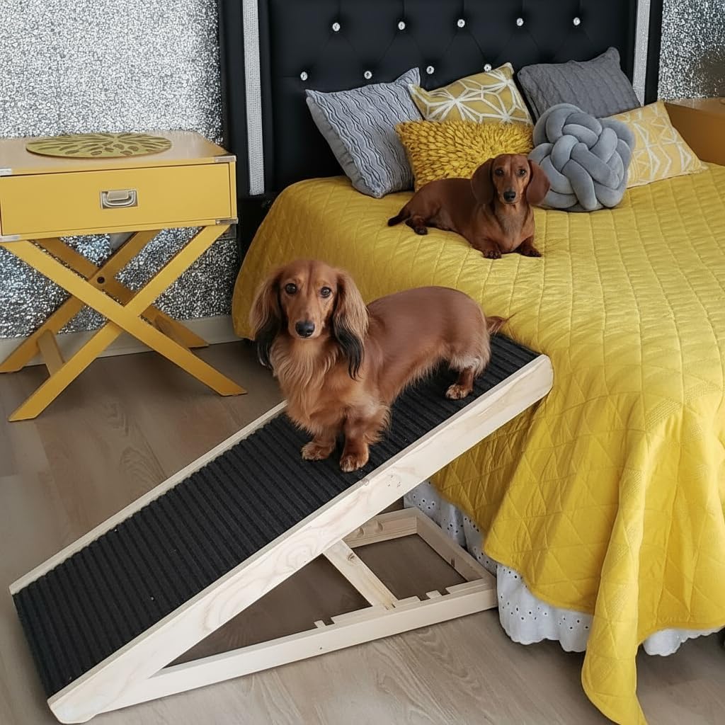 AlphaPaw - Original Natural Wood PawRamp for Small & Large Dogs