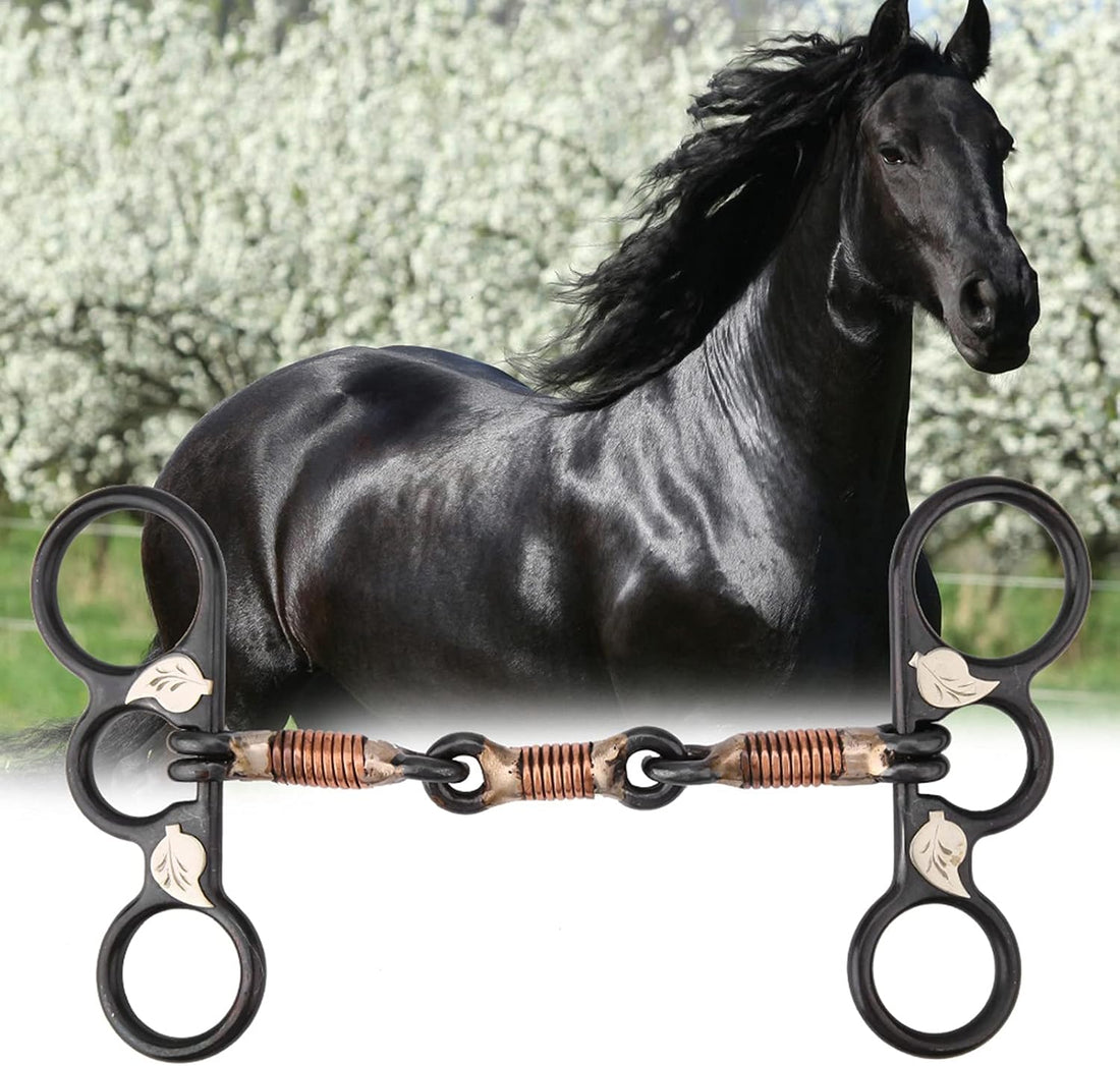 Western All Purpose Ring Horse Snaffle Stainless Steel Copper Roller