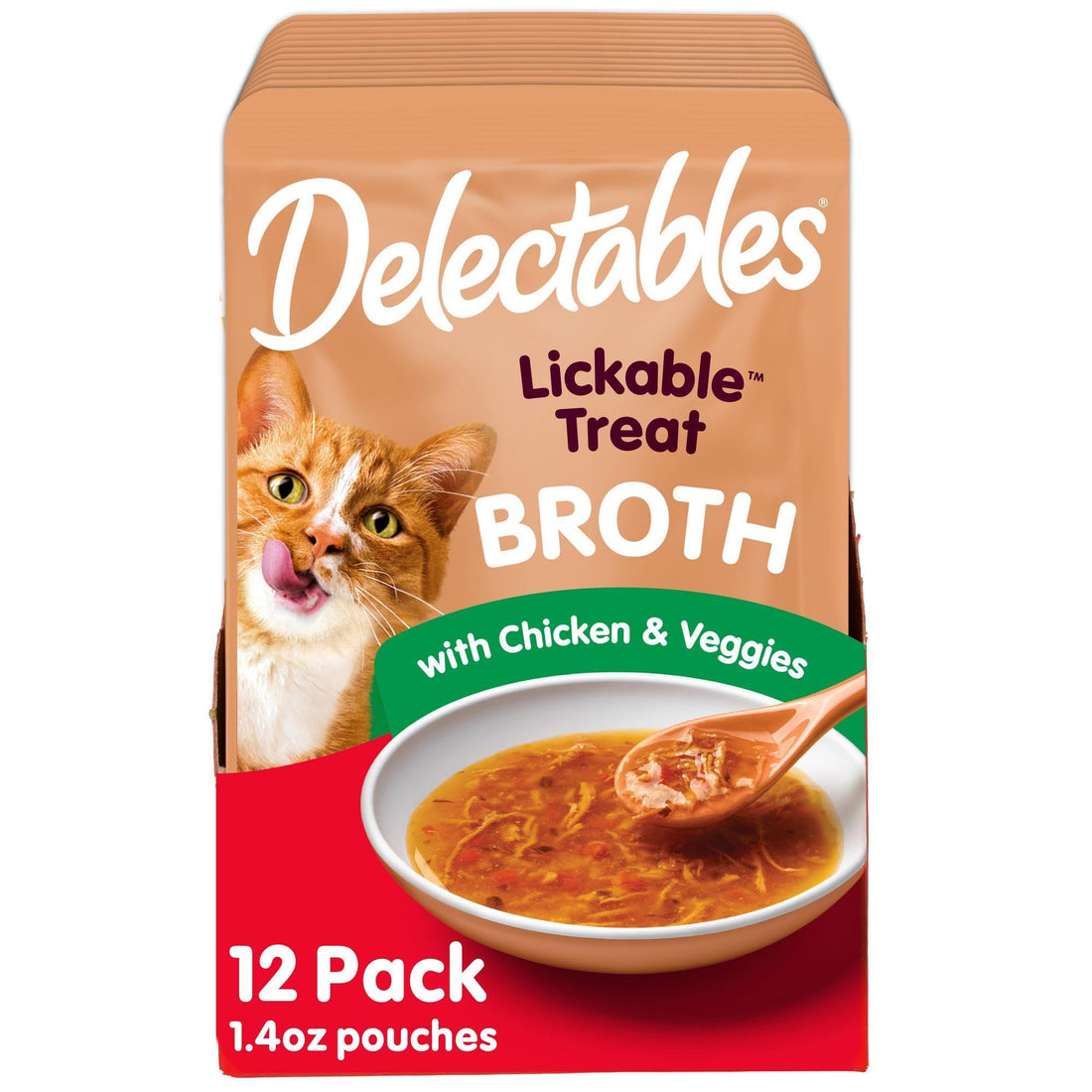Delectables Lickable Treat Savory Broth Wet Cat Treat with Real
