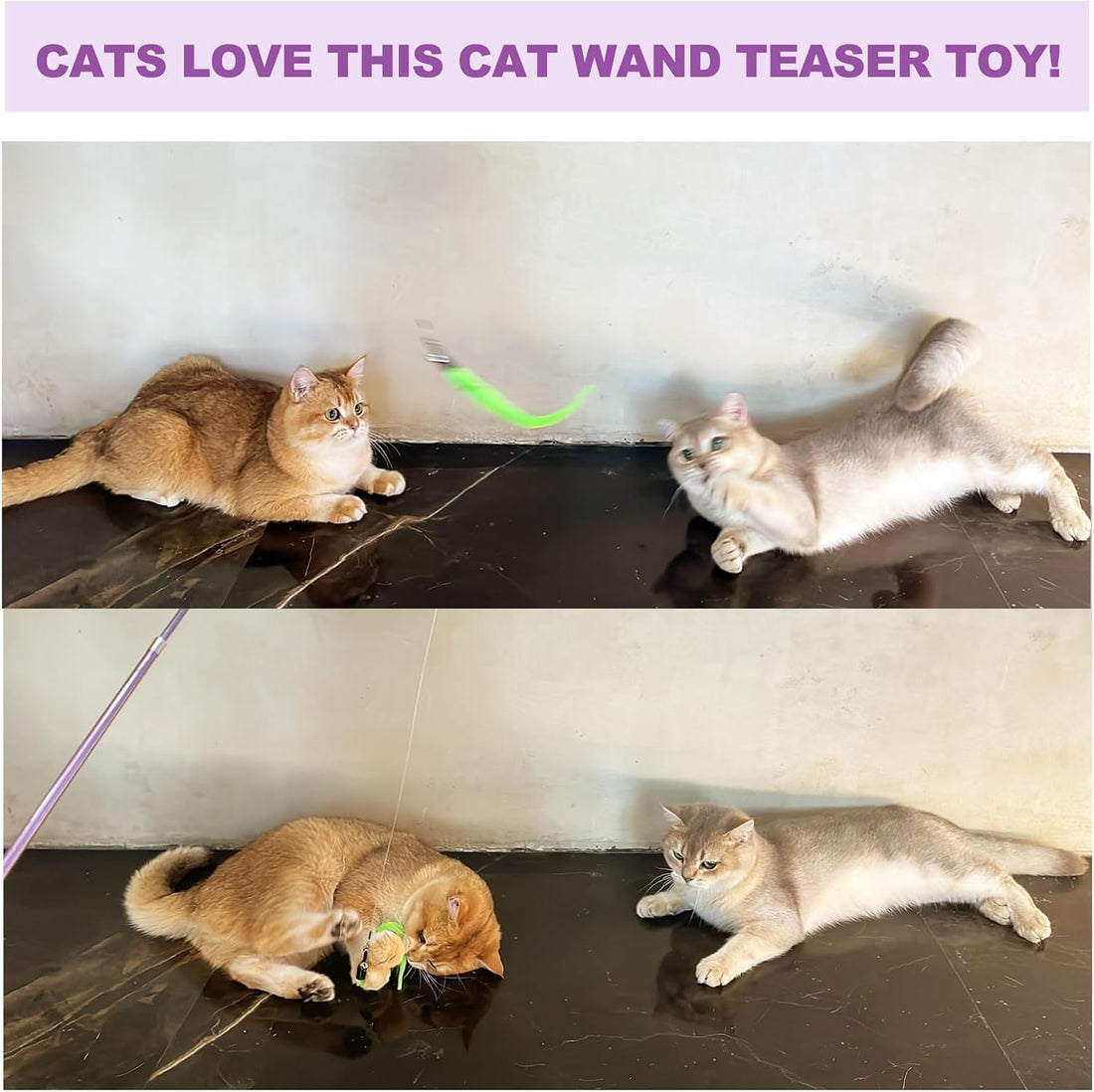 ZeyZoo Cat Toys for Indoor Cats, 11PCS Interactive Cat Toy Wand Pack