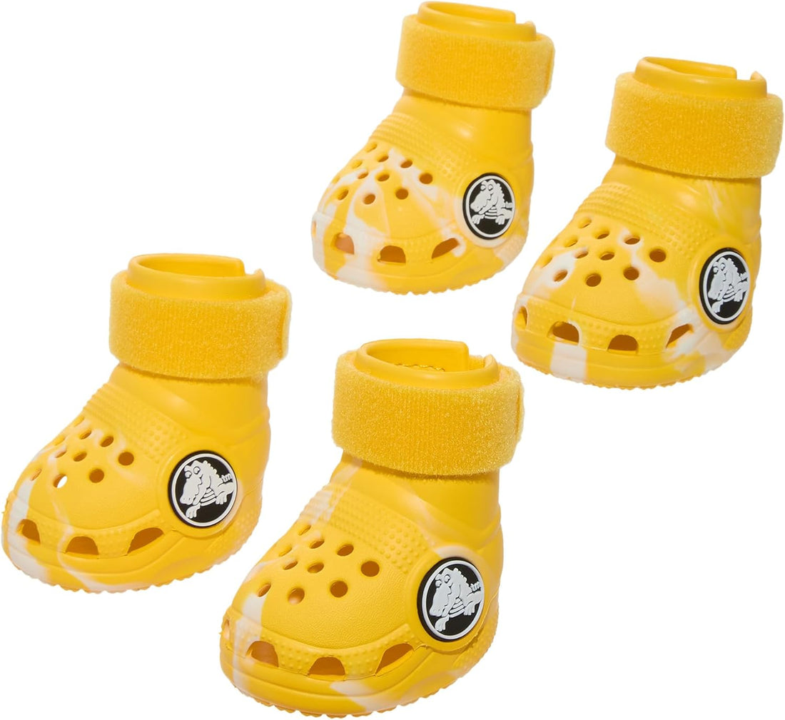 BARKBOX Yellow Crocs Dog Shoes - for Large Breeds (51-80 lbs)
