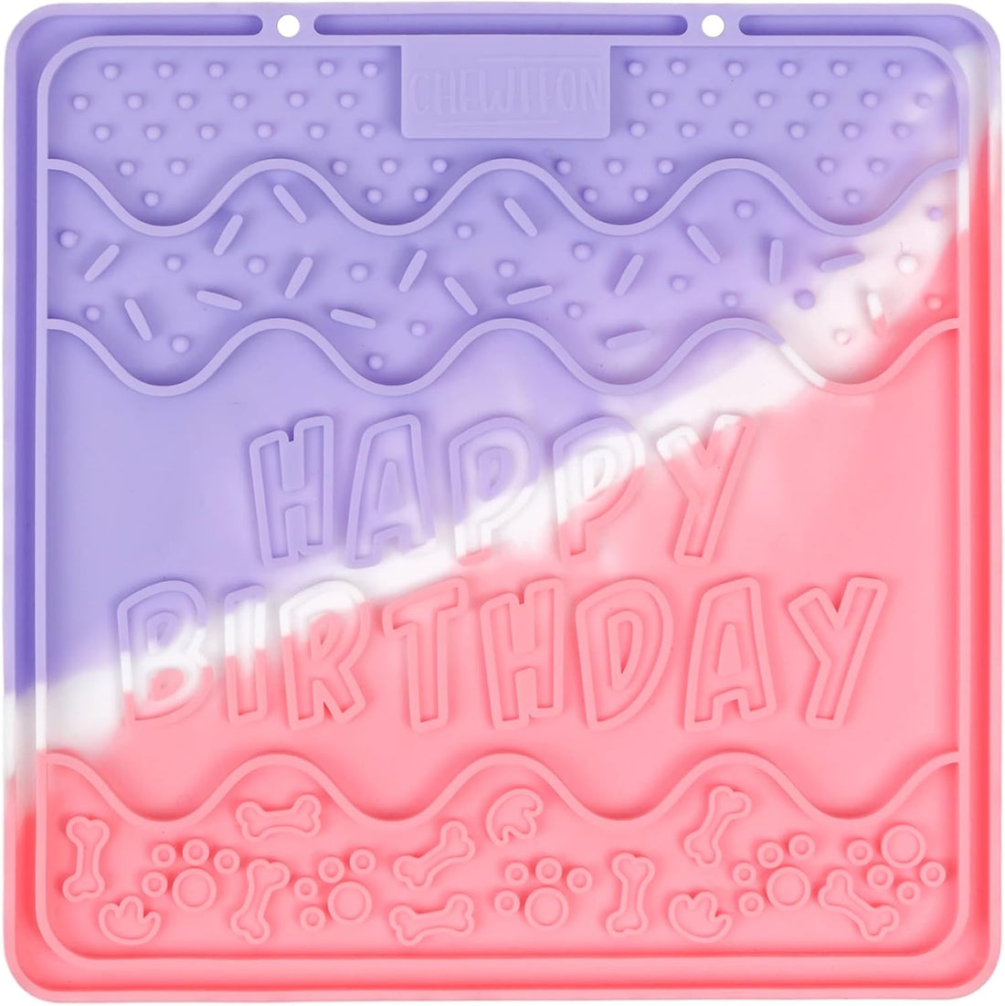 CHEWFFON Dog & Cat Lick Mat, Birthday Silicone Licky Pad