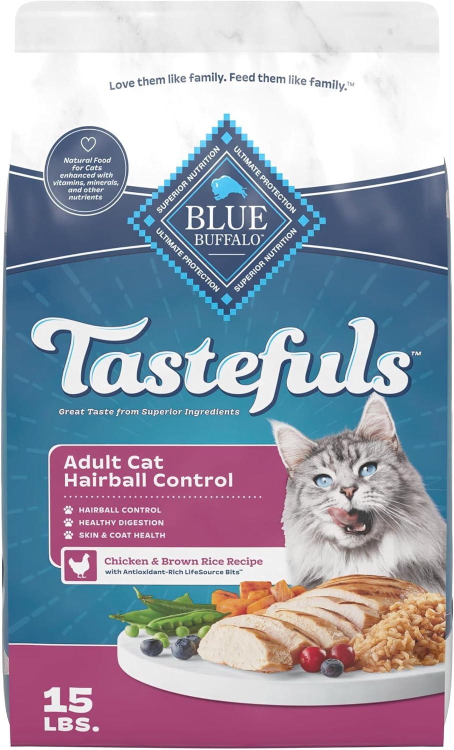 Blue Buffalo Tastefuls Chicken Adult Hairball Control Dry Cat Food