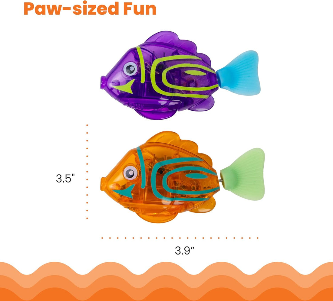 Catstages Meow-Smerizing Fun Fish Interactive Cat Toy, 3.9", 2-Pack