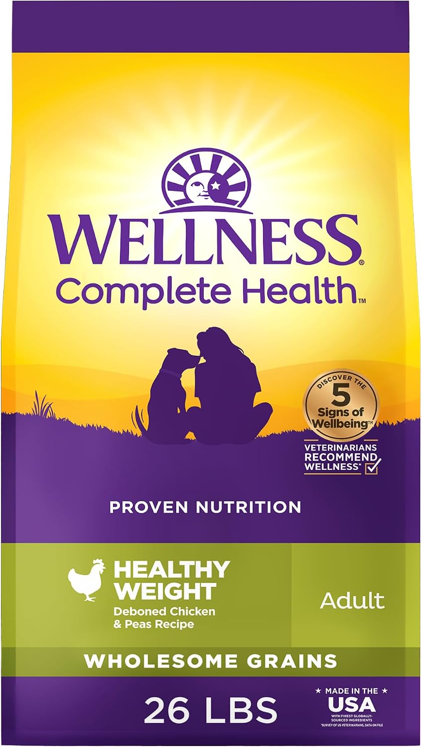 Wellness Complete Health Adult Dry Dog Food, Wholesome Grain Kibble