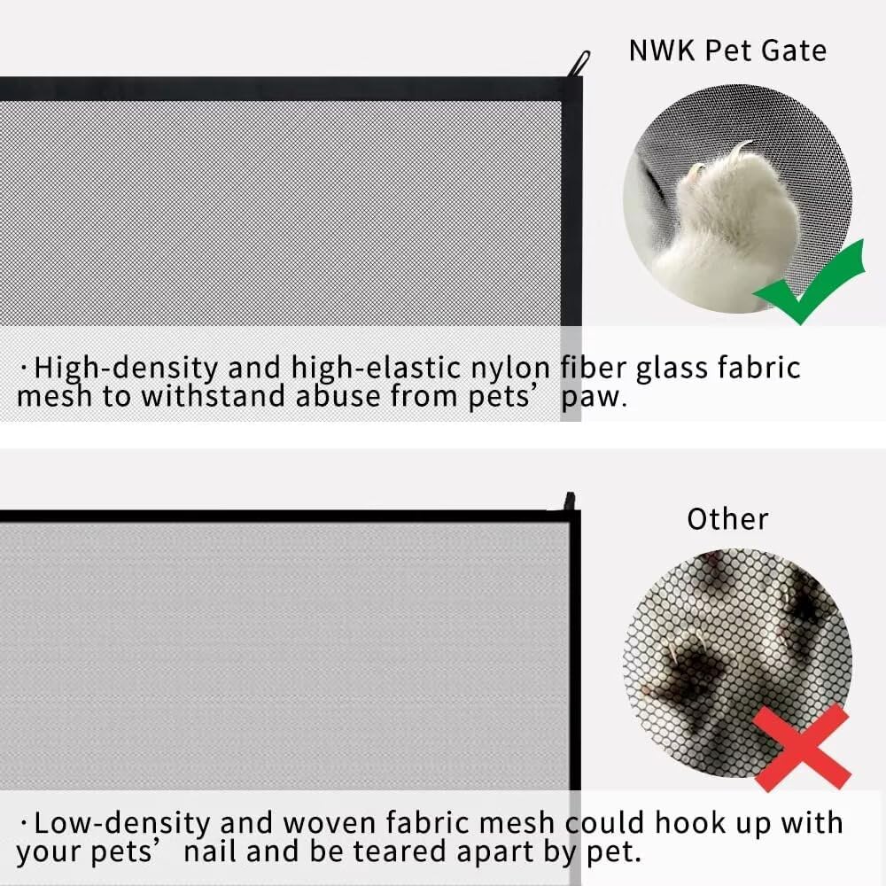 NWK Dog Gate for Stairs and Doorways 43''X30'' Fits 36 to 40 Inch