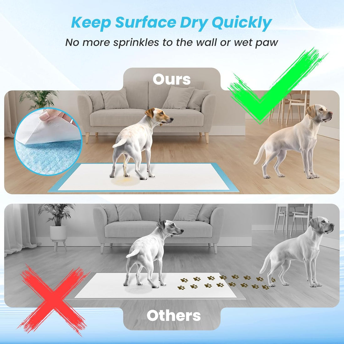 Puppy Pads Extra Large for Dogs 31"x47" 40 Count