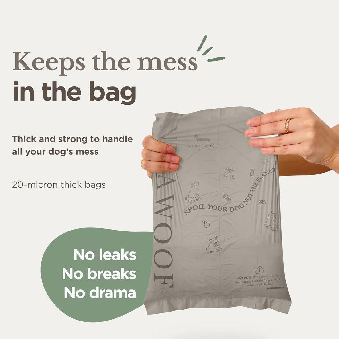 NINA WOOF Dog Poop Bags Rolls