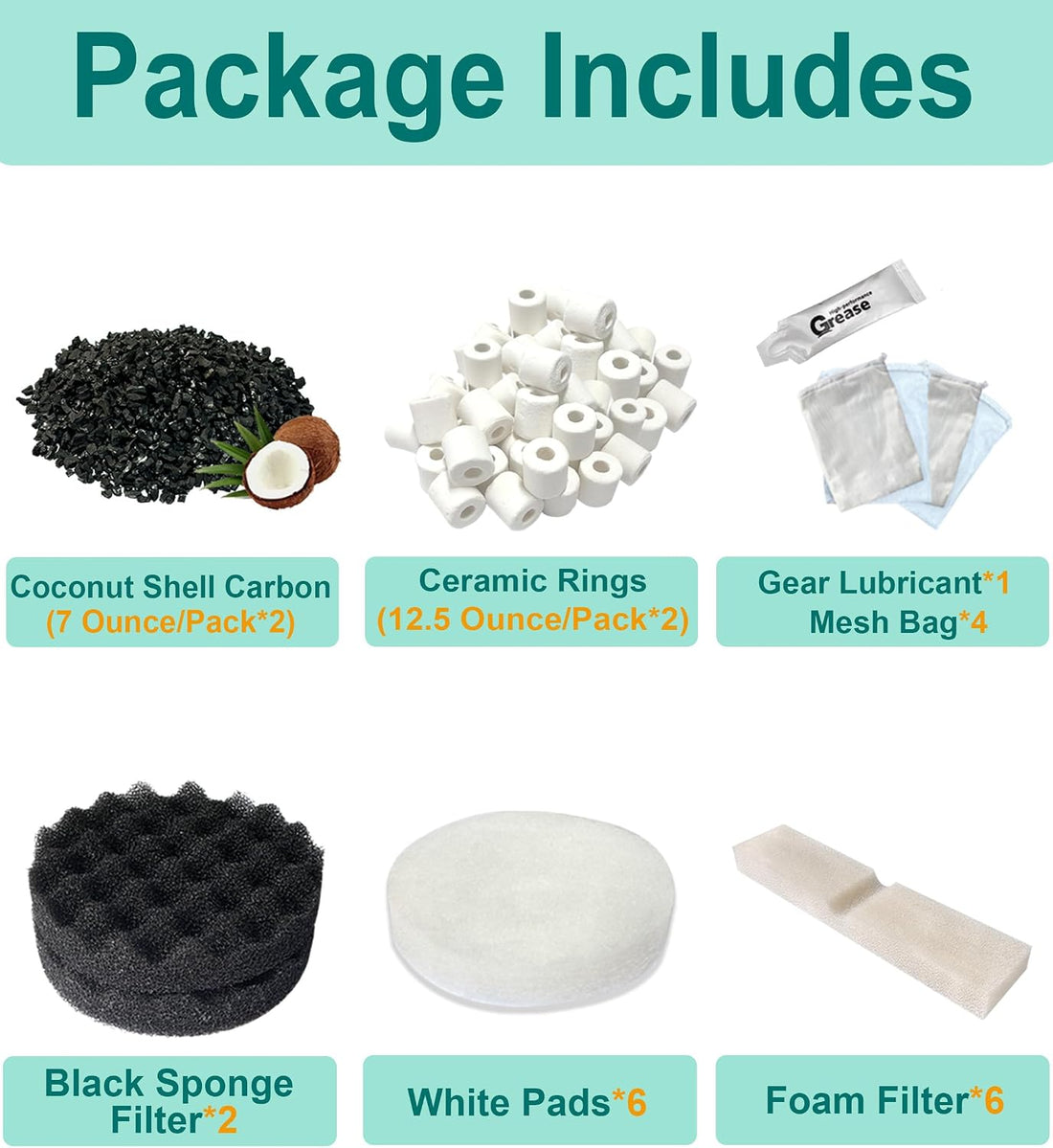Aquarium Media Kits Compatible with Fluval FX2/FX4/FX5/FX6 Canister