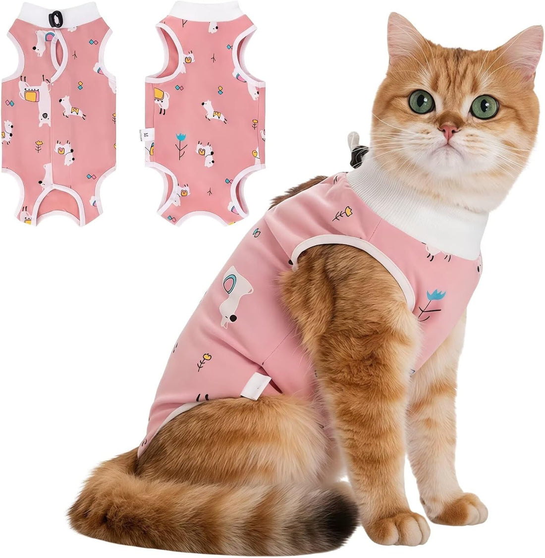 Cat Surgery Recovery Suits Kitten Onesie Body Suit for Cats After