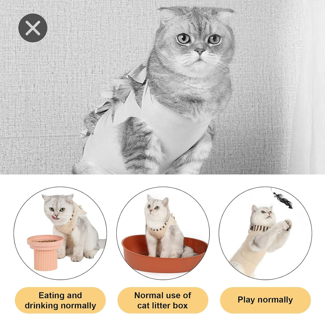 H HIDREAM Cat Clothes for Cats Only Female, Onesie for Women Spaying