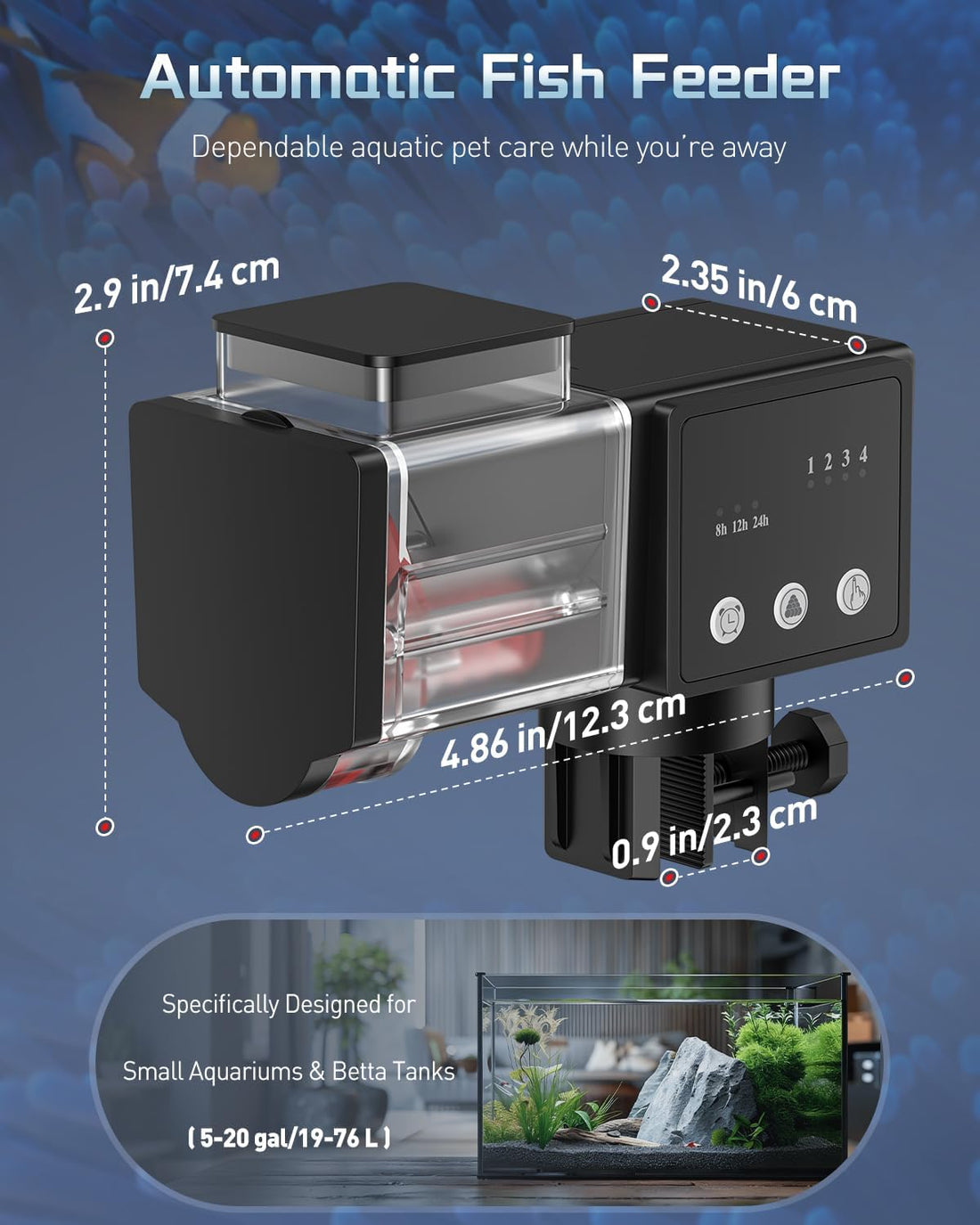 Pawfly Automatic Fish Feeder for Aquarium