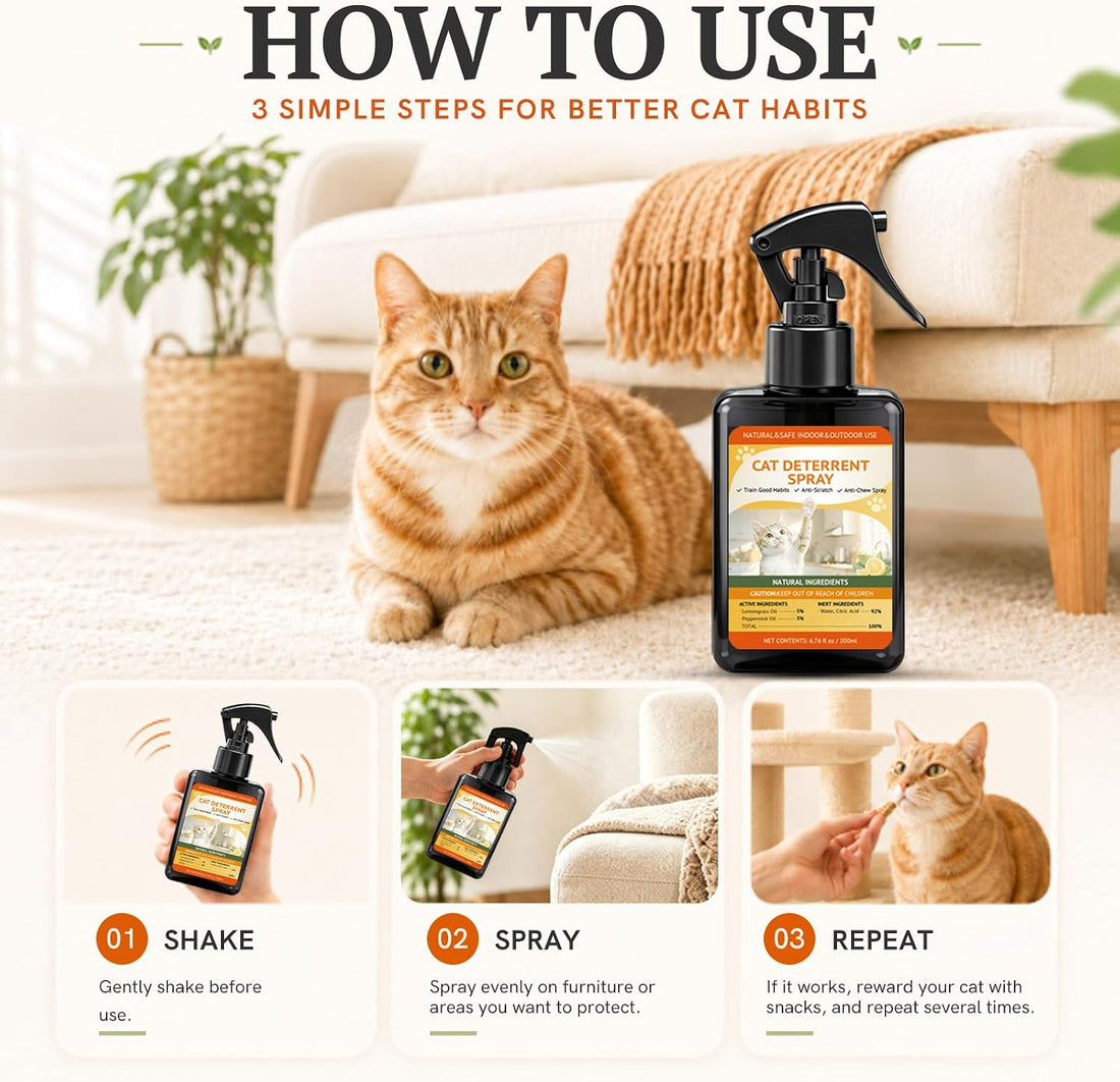 6.76 Fl Oz / 200ml Cat Deterrent Spray for Scratching & Chewing