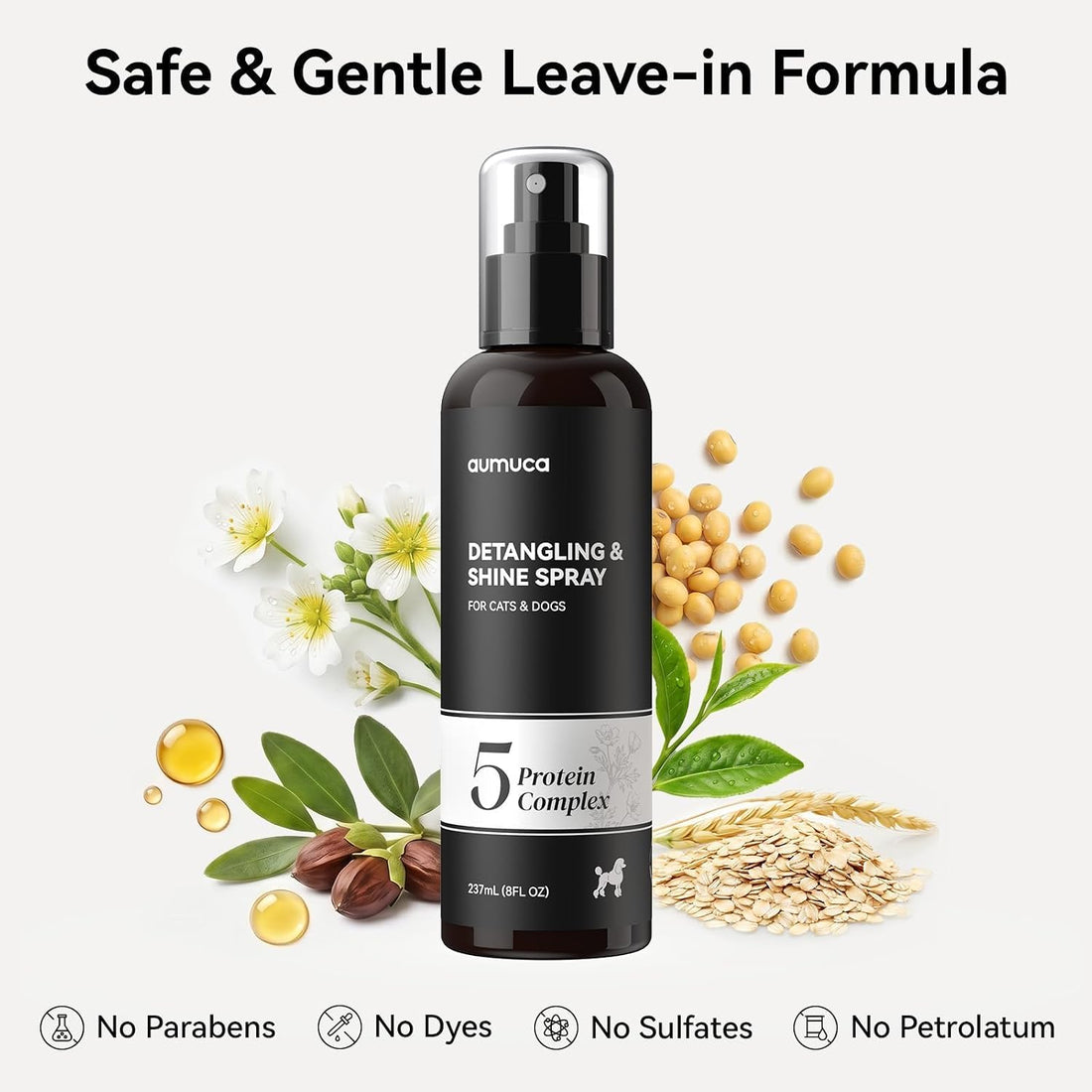 aumuca Dog Detangling & Shine Spray