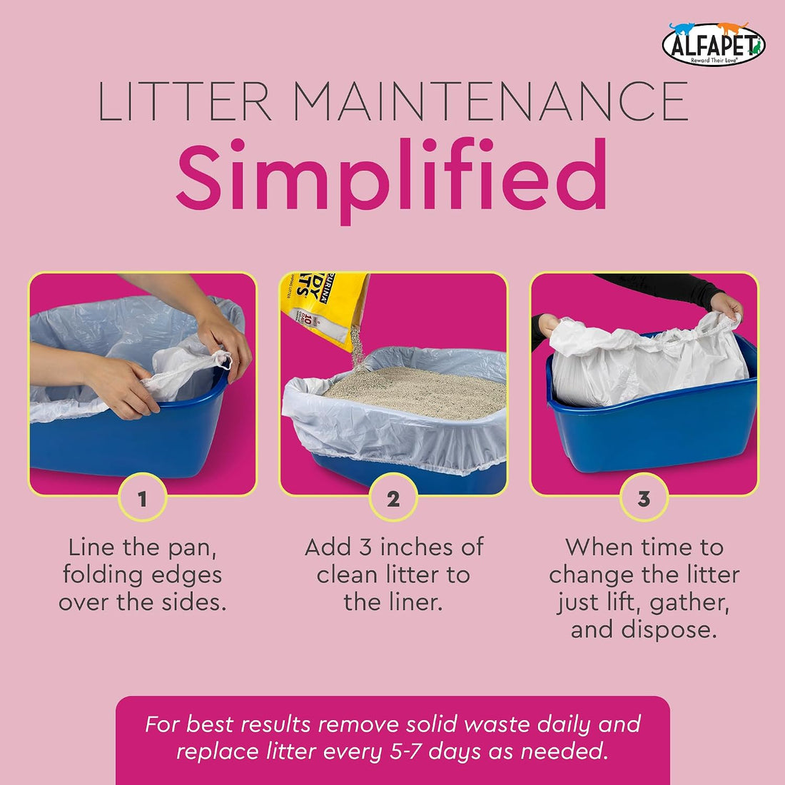 Alfapet Elastic Cat Litter Box Liners - Extra Giant 10 Count