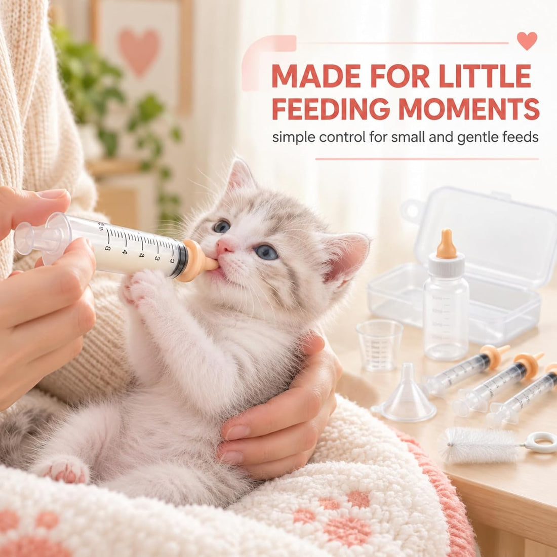 Miracle Nipple for Kittens,Pet Nursing Kit for Newborn Puppies