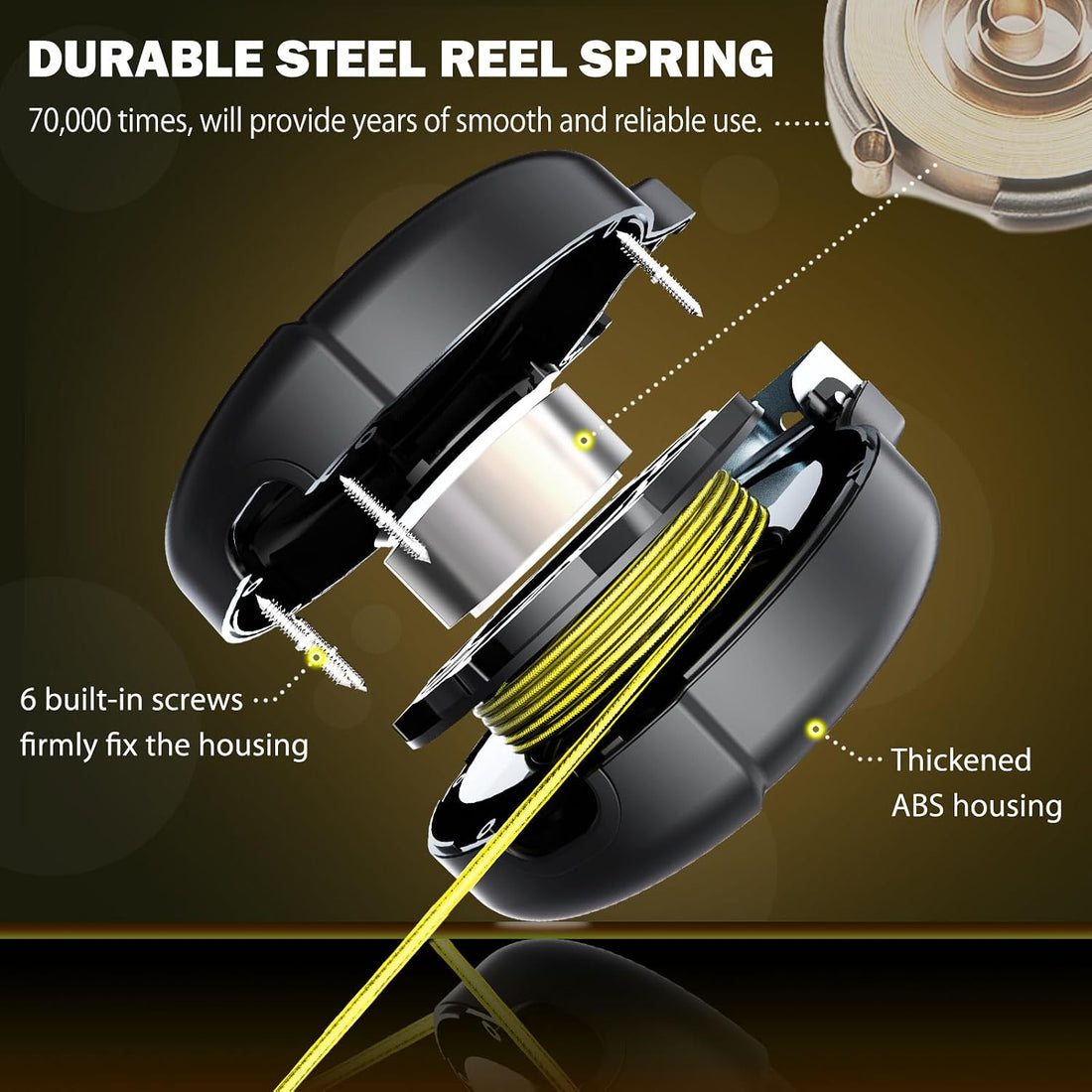 30FT Wall Mount Retractable Dog Tie Out Cable