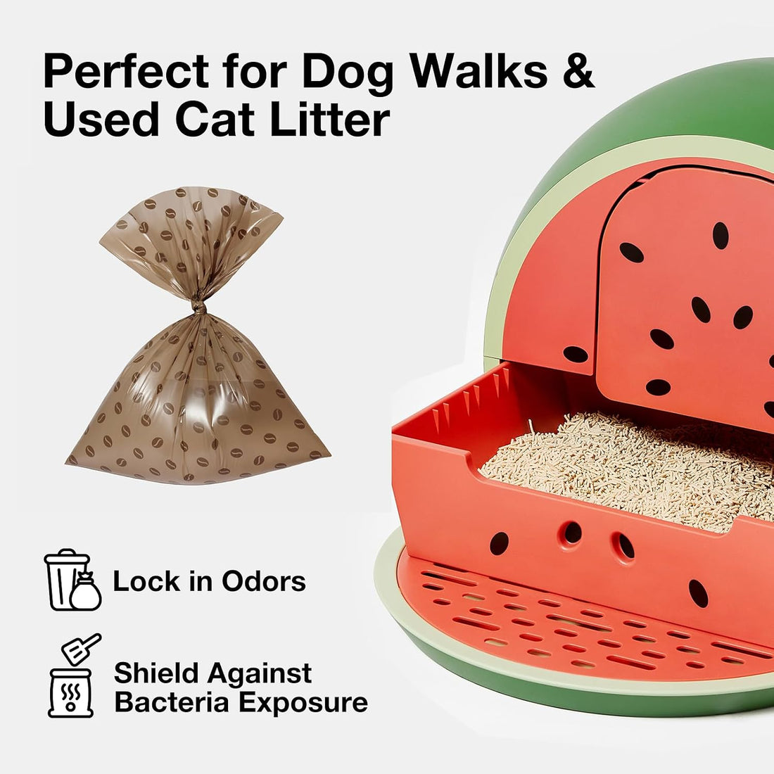 VETRESKA Dog Poop Bags Dispenser with Coffee Scented Waste Bags