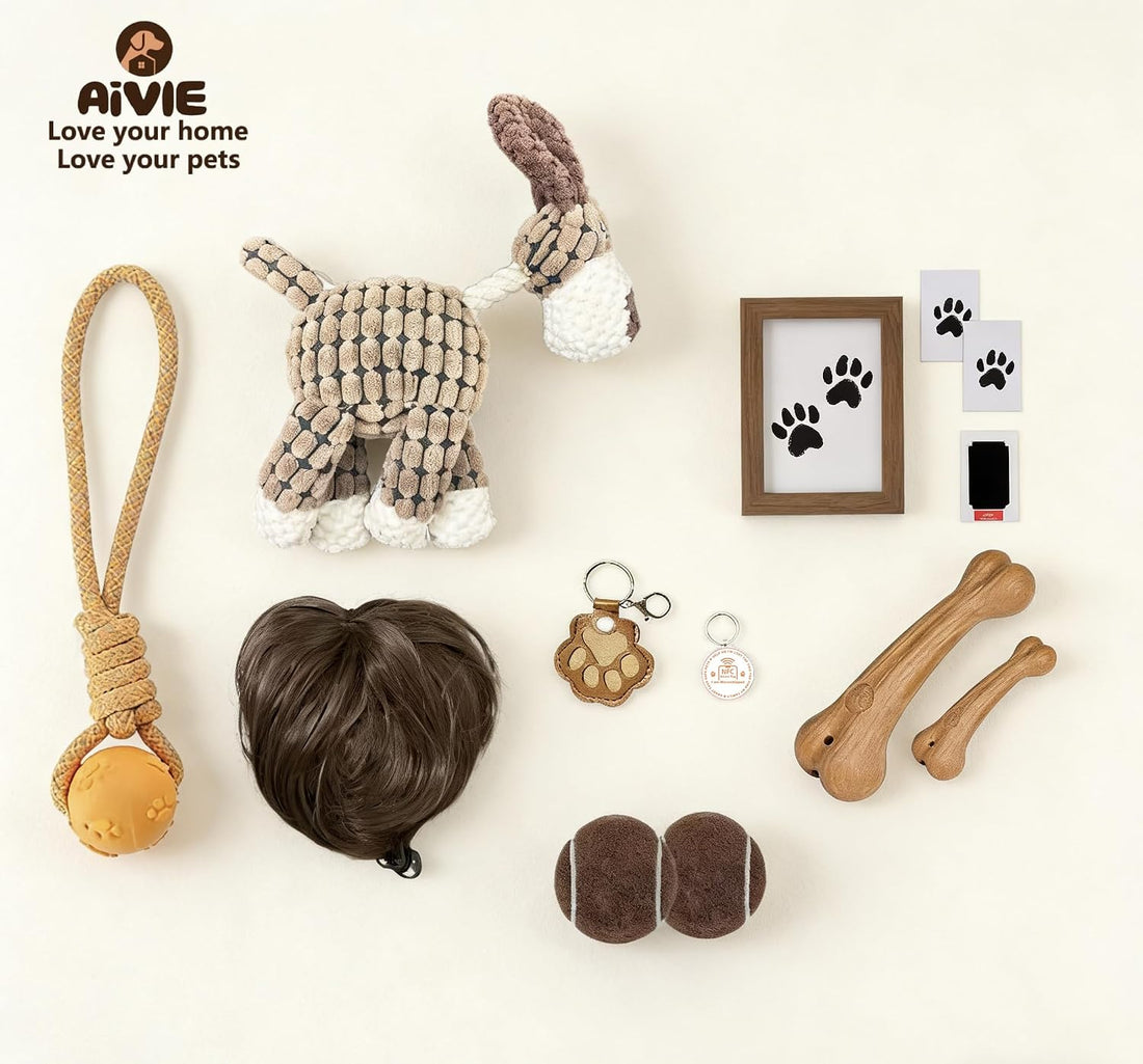 AiVIE Pet Gift Basket, 10 Piece Dog Gift Box