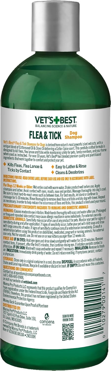 Vet's Best Flea and Tick Shampoo for Dogs
