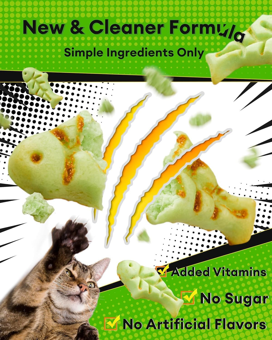 3.53oz Cat Grass Treats for Hairball Control, Digestive