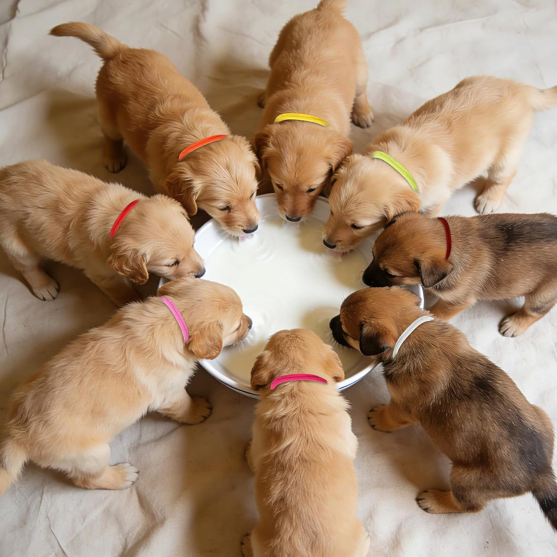PETKNOWS 30 Pcs Puppy Whelping Collars Soft Newborn Kitten ID Bands