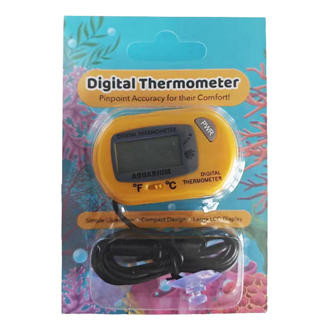 SunGrow Digital Betta Thermometer for Tropical Aquarium Fish