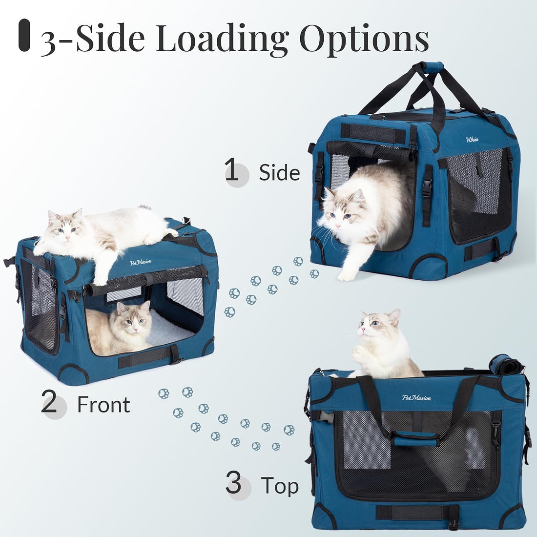 Extra Large Rolling Cat Carrier with Wheels