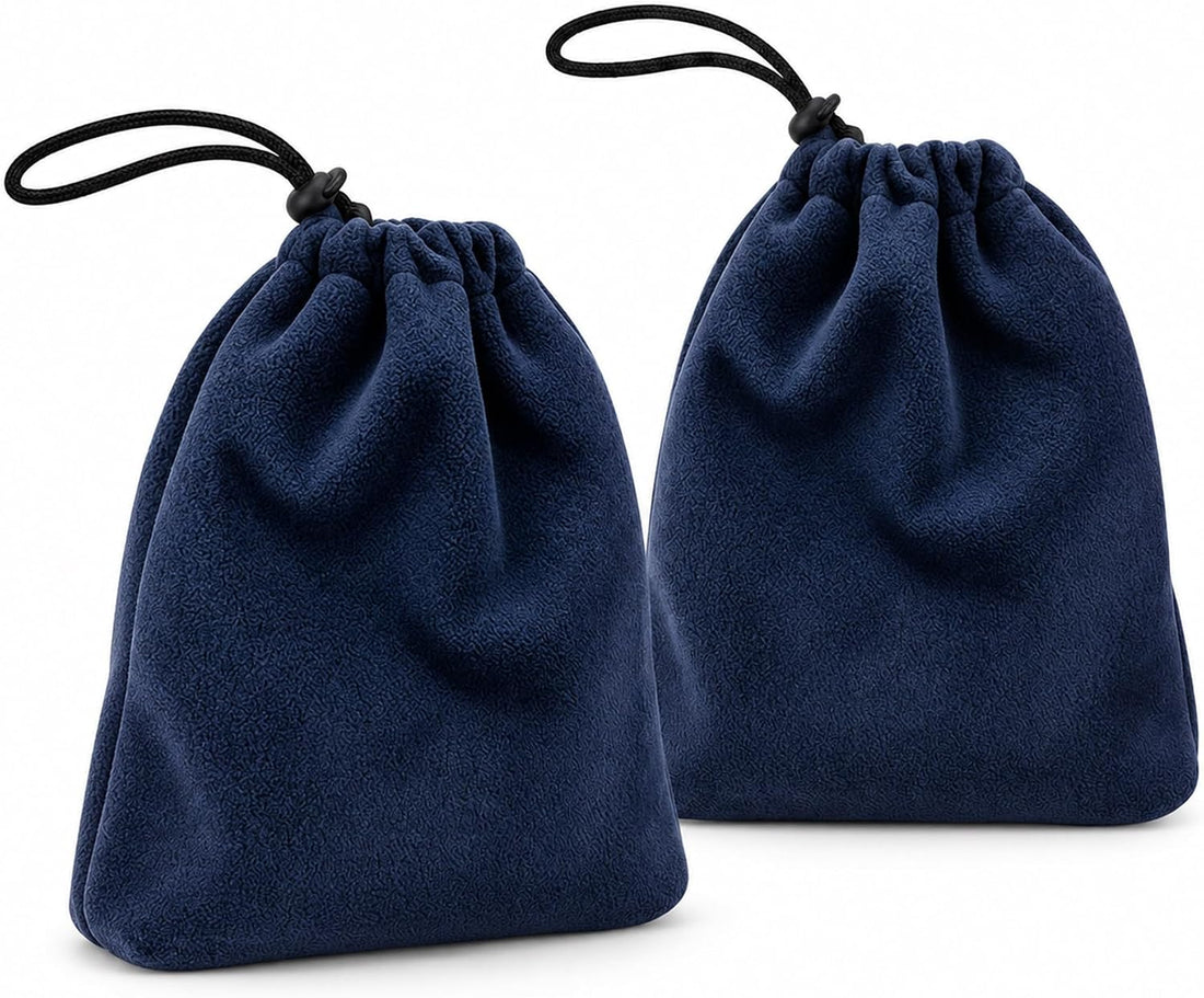 English Stirrup Covers, 1 Pair, Fleece Bags with Drawstring Closure