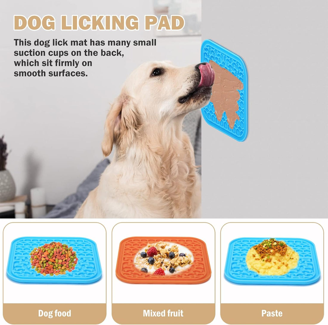 Lick Mat for Dogs - Slow Feeder Licking Mat with Suction Cups