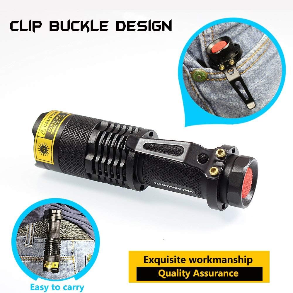 DARKBEAM UV 395nm Flashlight Blacklight Wood's lamp Black Light Mini