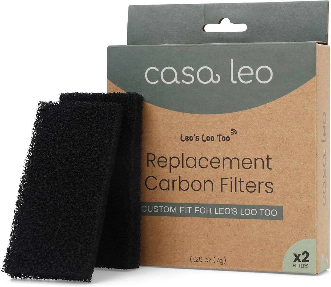 Casa Leo Carbon Filters, 2 Automatic Litter Box Filter Refills