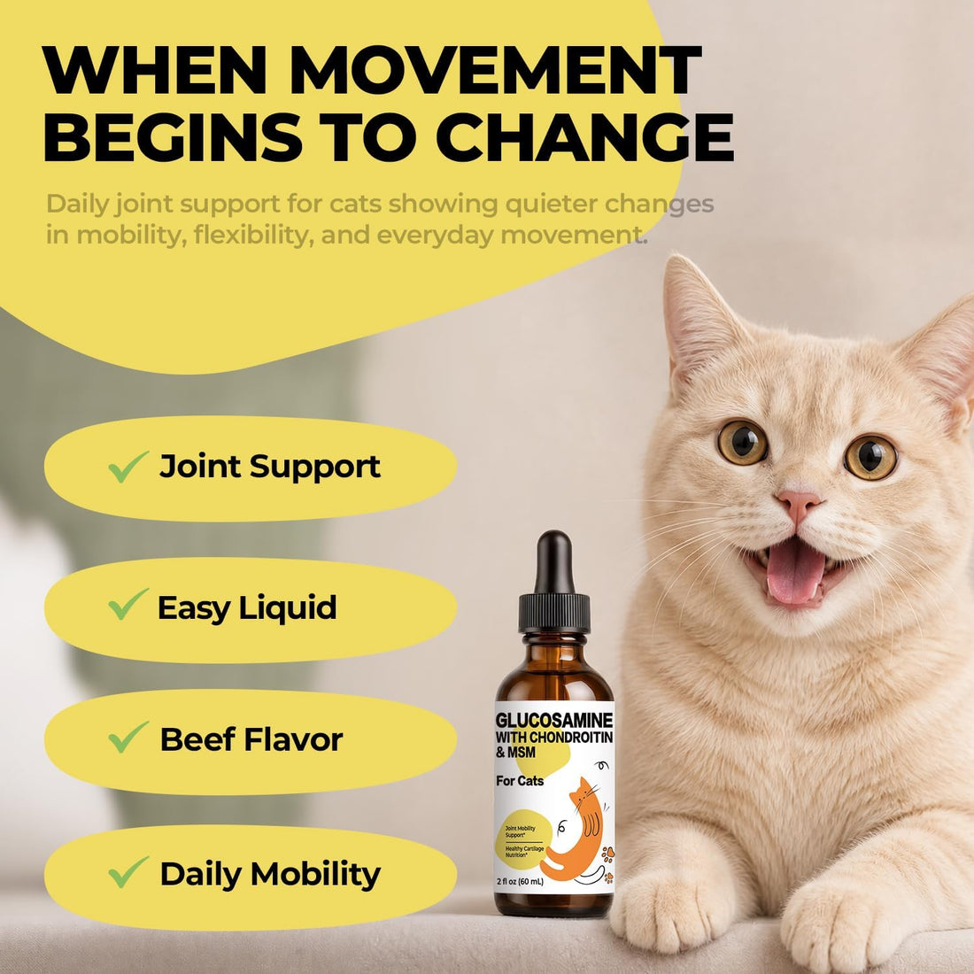 Glucosamine for Cats, Senior Hip & Joint Support