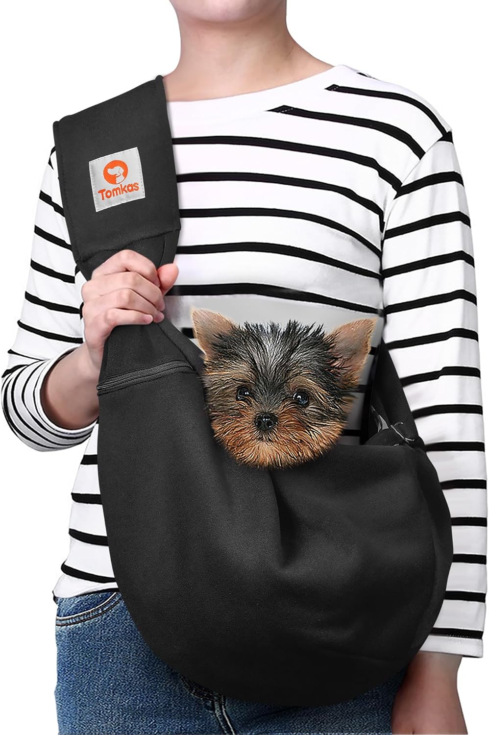 Tomkas Small Dog Cat Sling Carrier Puppy Purse Travel Wrap Soft