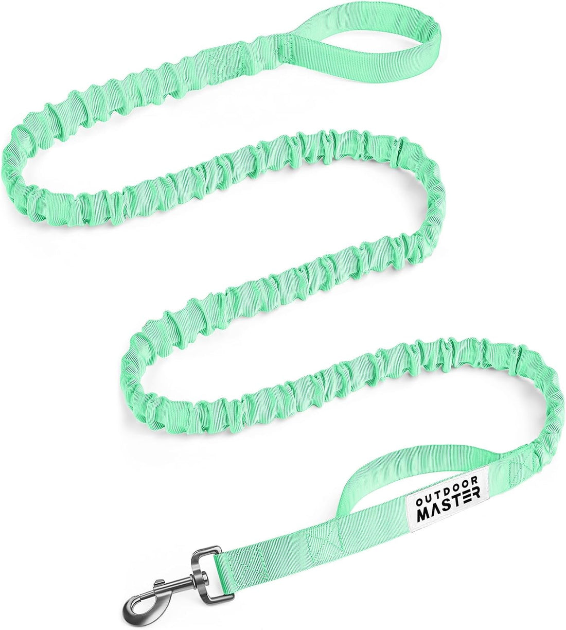 OutdoorMaster Bungee Dog Leash with Shock Absorption, Seatbelt-Buckle