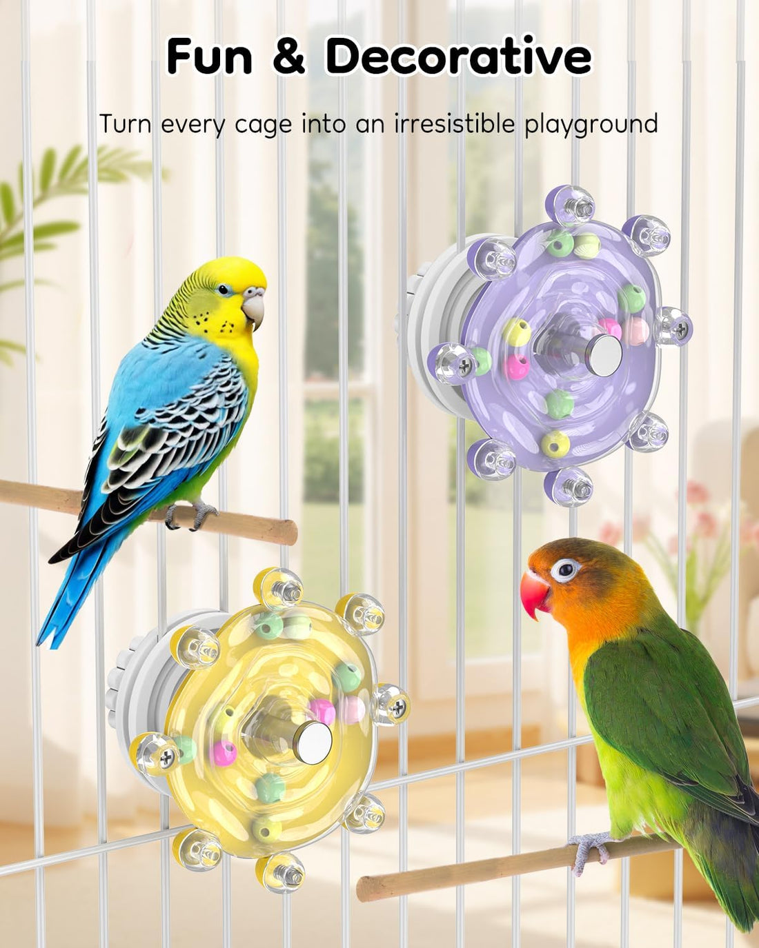 Pawfly 2 Pcs Bird Toys for Parakeets