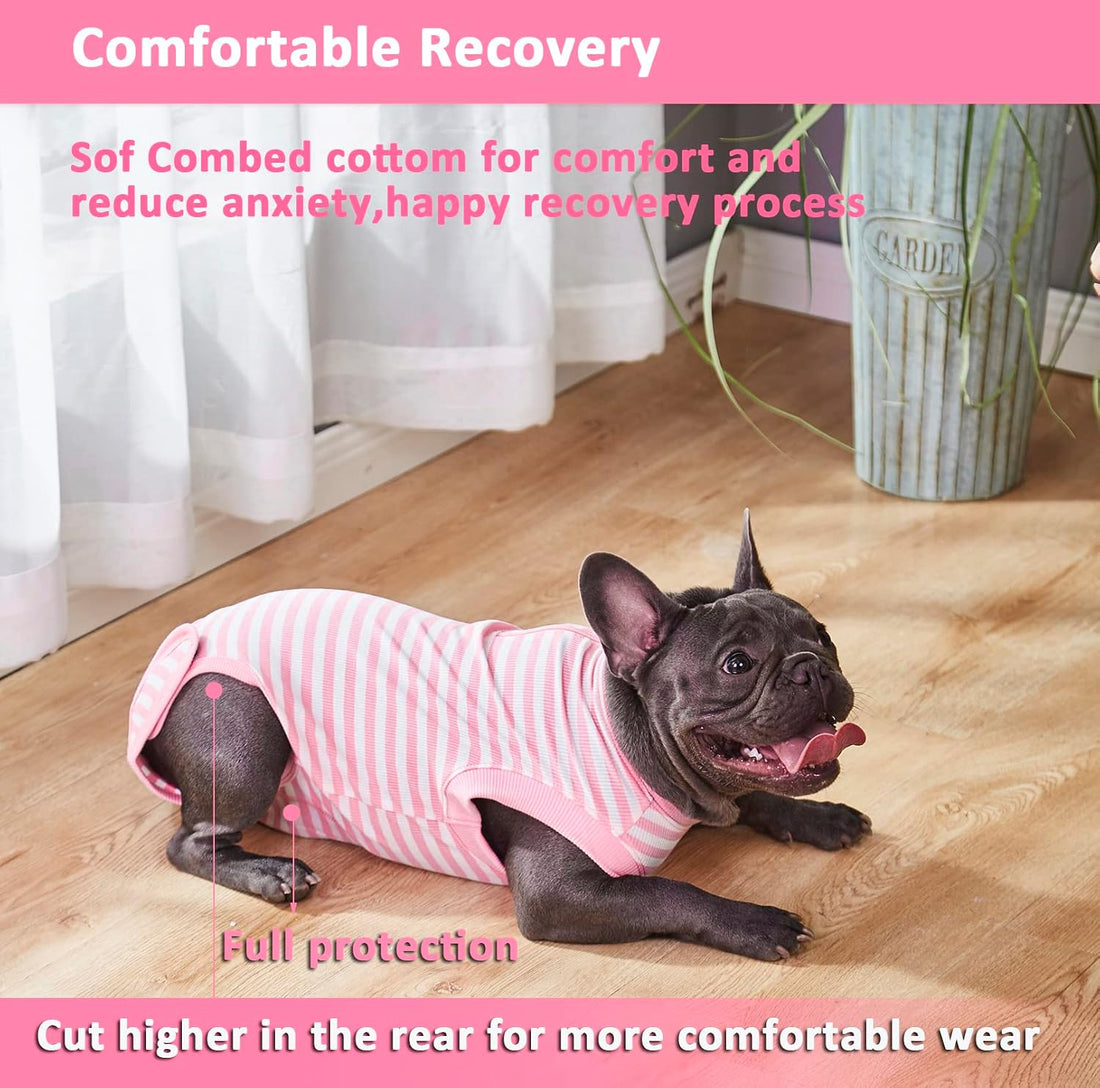Wabdhaly Recovery Suit for Dogs,Dog Cone Alternative Zipper Surgery