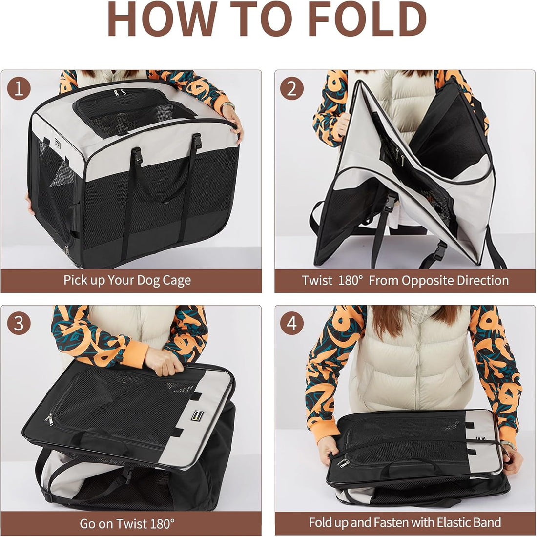 DONORO Dog Kennels and Crates for Medium Dogs