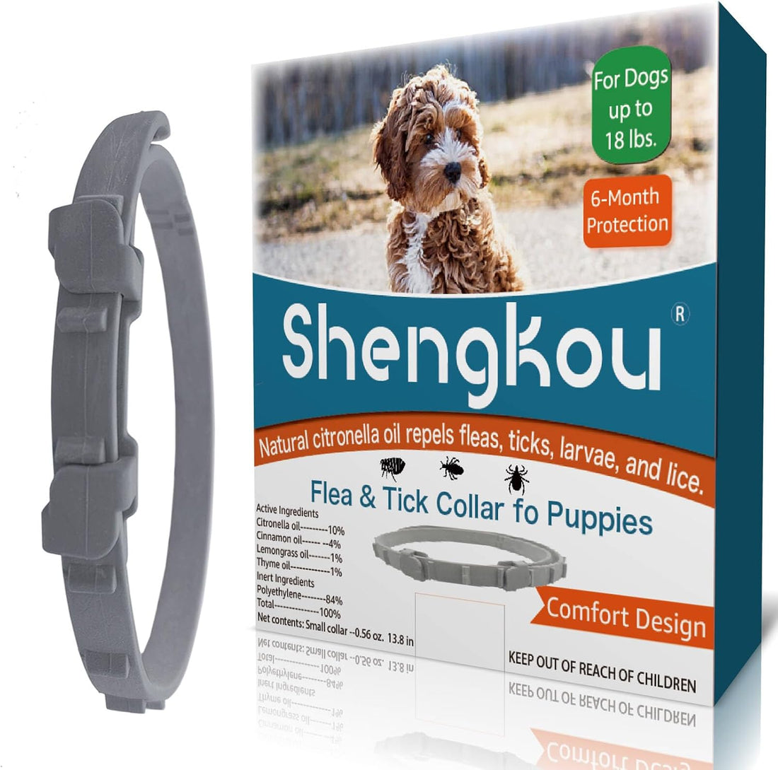 Natural Flea and Tick Collar for Puppies - 12-Month Protection