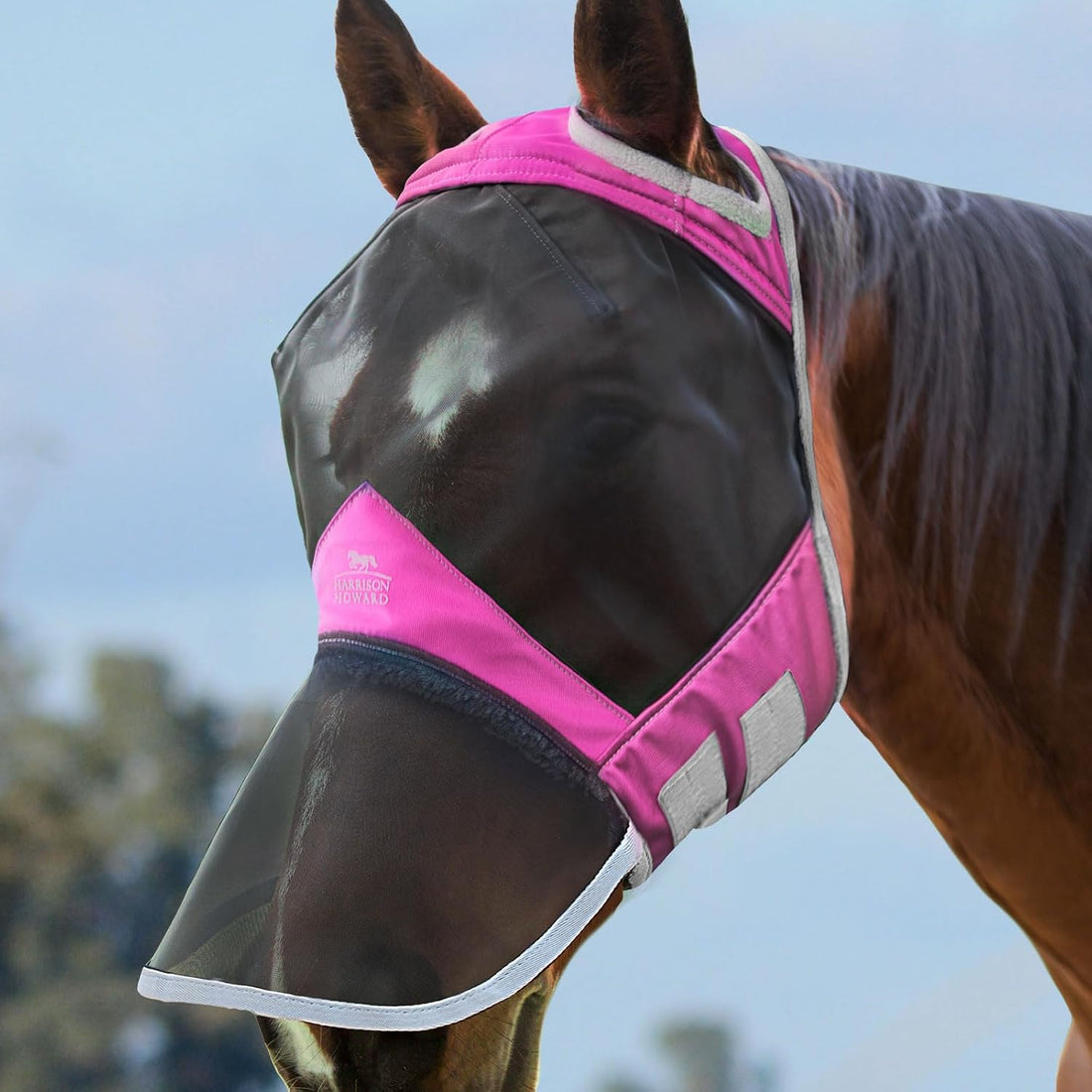 Harrison Howard CareMaster Pro Luminous Horse Fly Mask Large Eye
