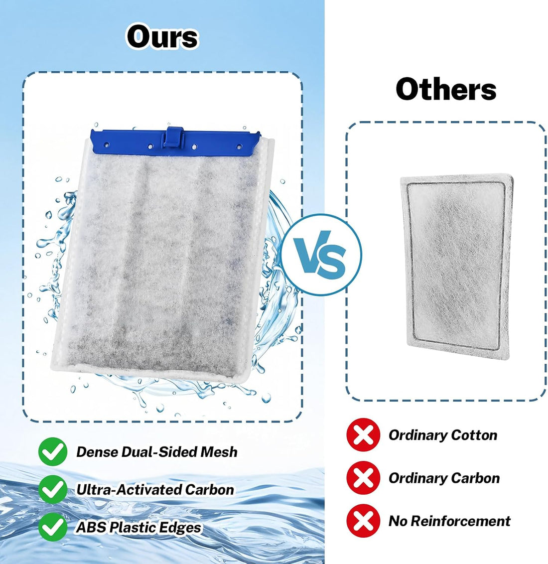 16PCS Large Filter Cartridge for Tetra Whisper Bio-Bag Filter