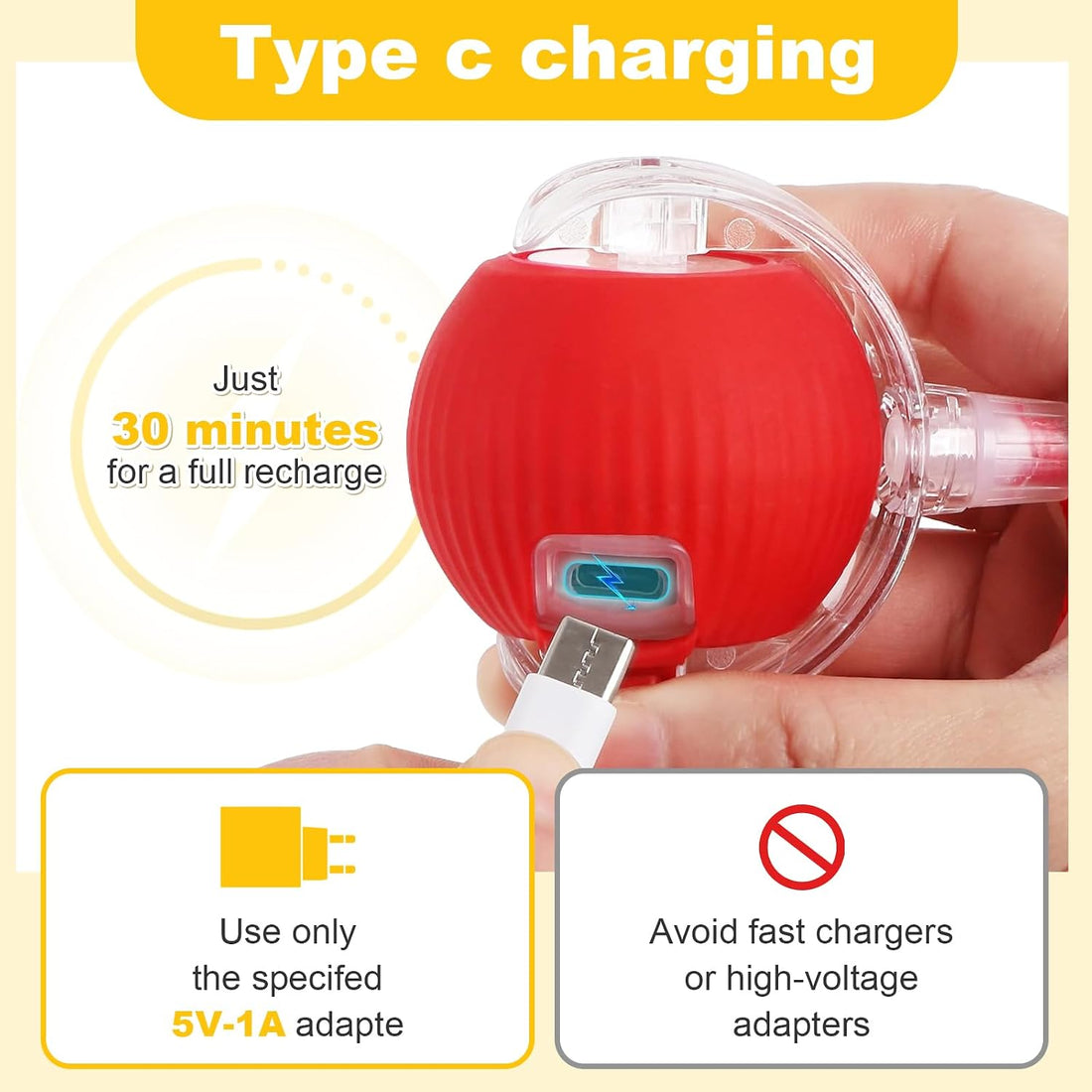 2-Pack USB Rechargeable Smart Cat Toy Ball for Indoor Cats & Small