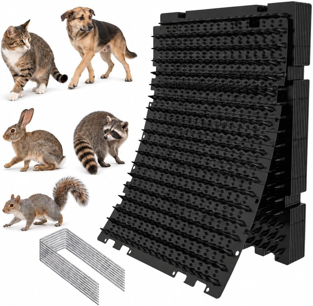 PatiencET Outdoor Cat Deterrent Mats 16 Pack 16 x 13 in with Metal