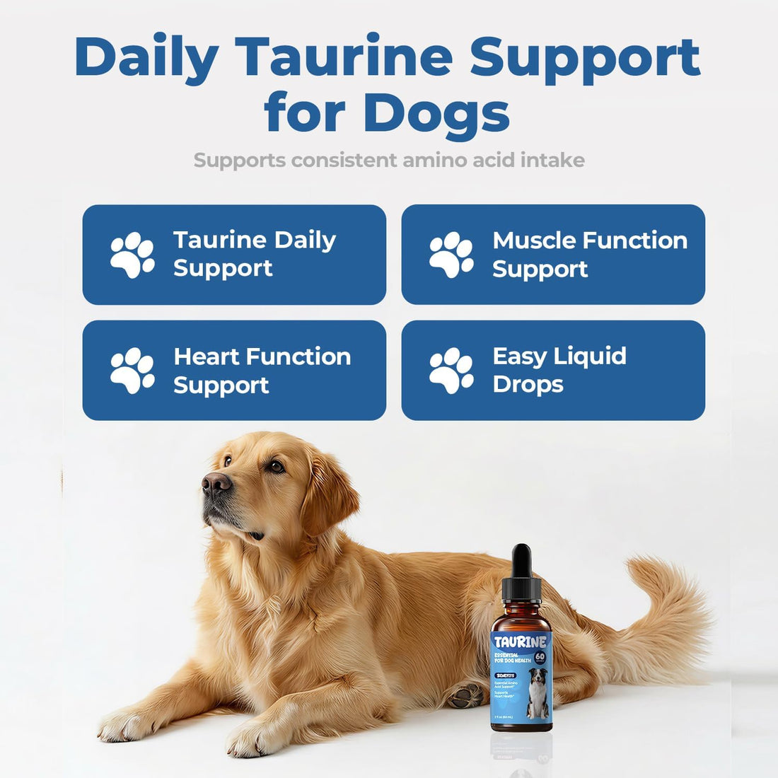 Taurine Supplement for Dogs Drops