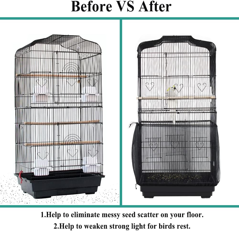 ASOCEA Bird Cage Seed Catcher,Universal Bird Cage Cover