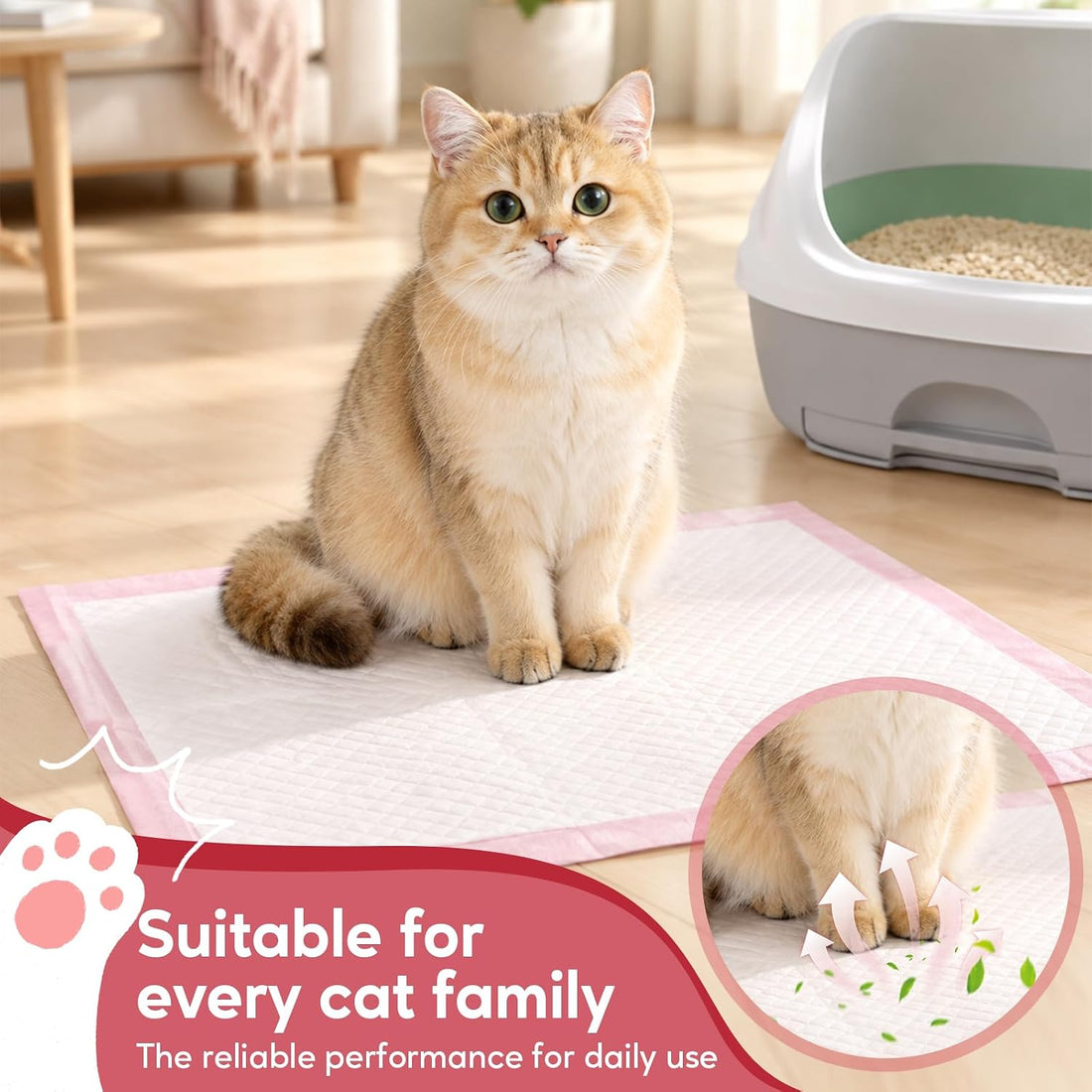 30 Pack Cat Litter Pads Compatible with Tidy Cats Breeze